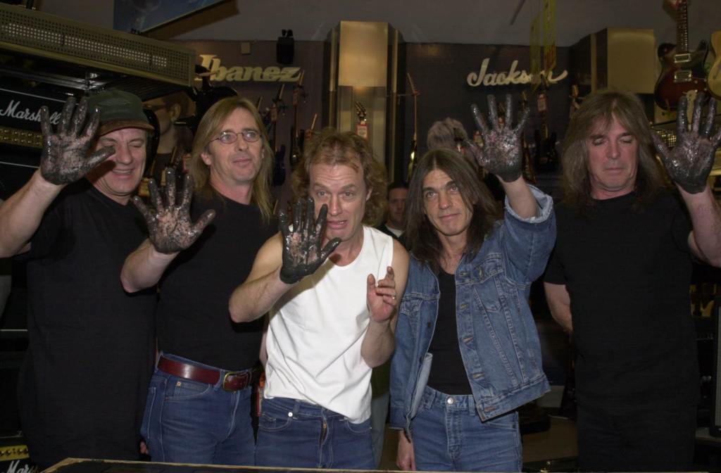 Brian Johnson, Phil Rudd, Angus Young, Malcolm Young and Cliff Williams