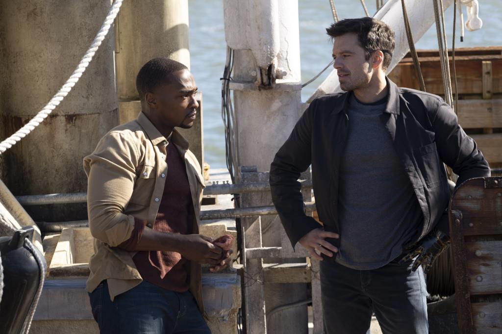 Anthony Mackie and Sebastian Stan in "The Falcon And The Winter Solider"