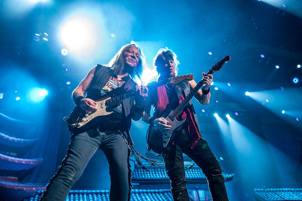 Dave Murray and Adrian Smith of Iron Maiden (Prudential Center, NJ ...