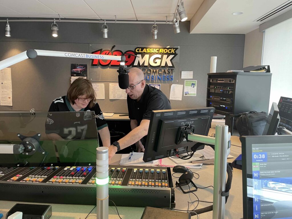 Izzy and Andre at MGK audio console