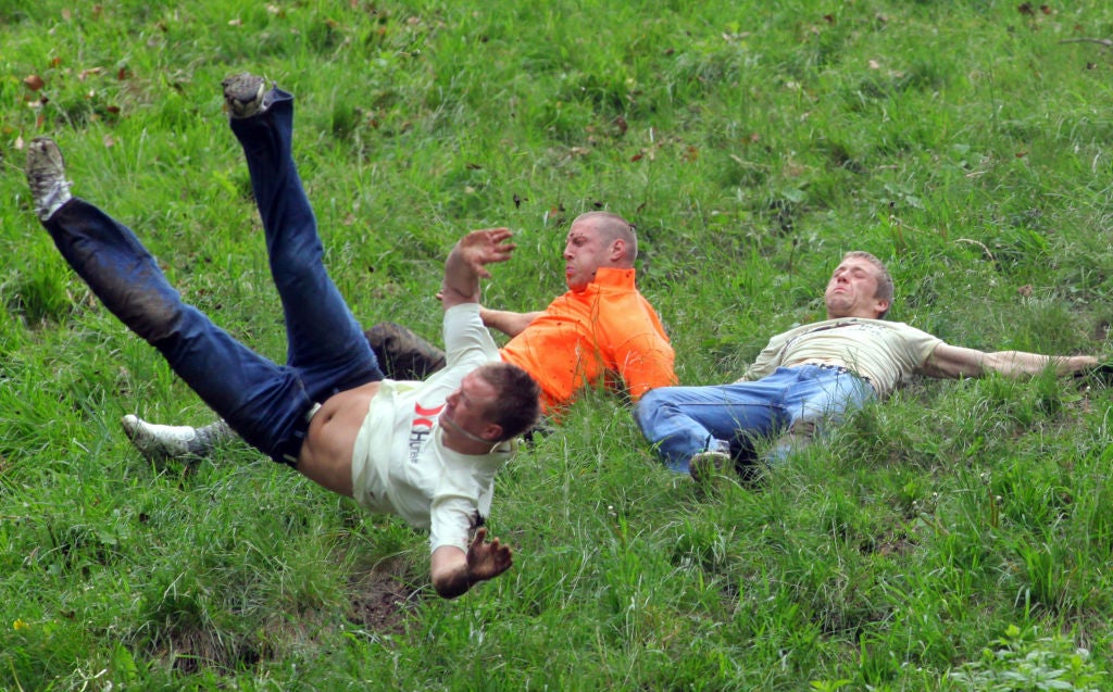 Cheese Rolling falls