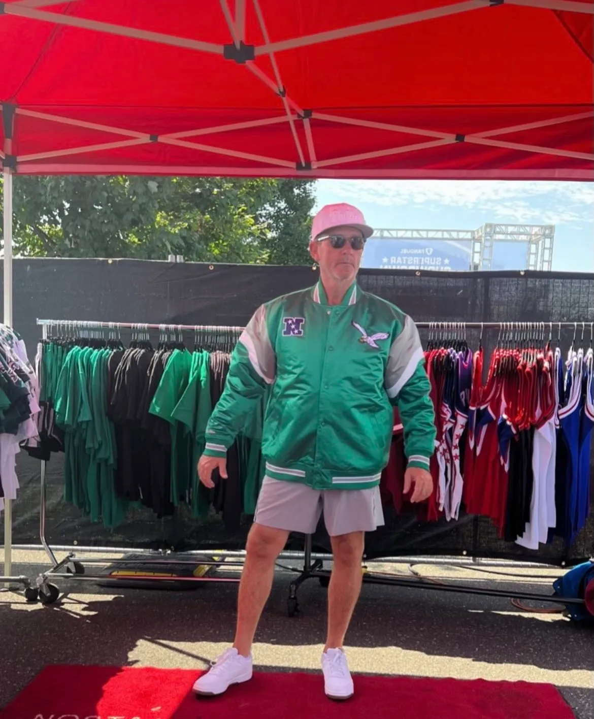 Trying On The New Mitchell & Ness Eagles Jacket