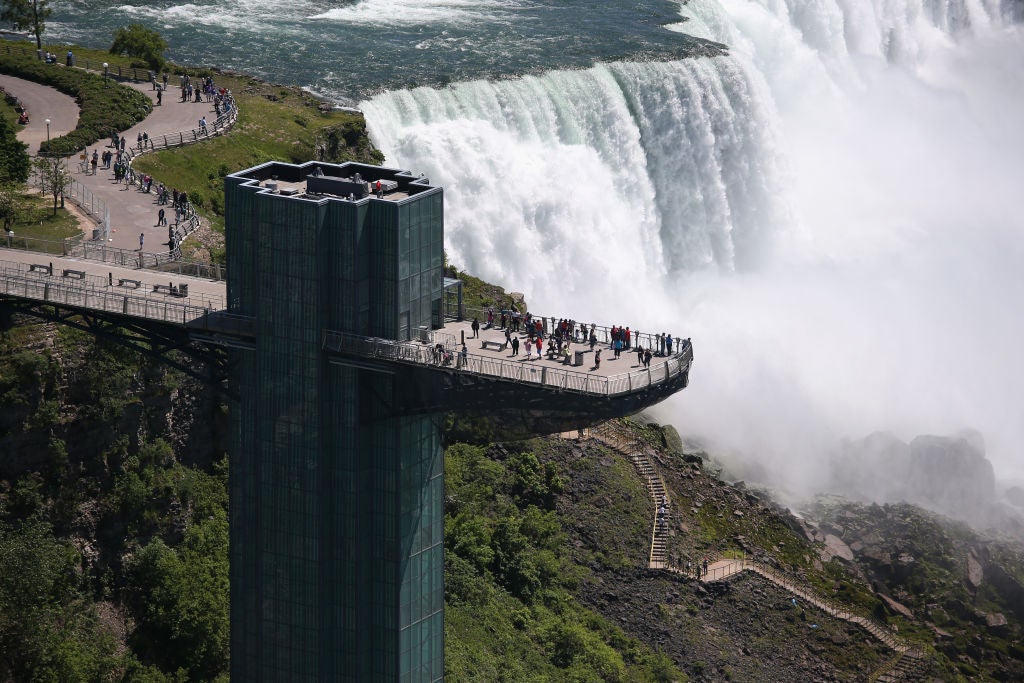 View of Niagara Falls. The falls are on people's travel bucket list.