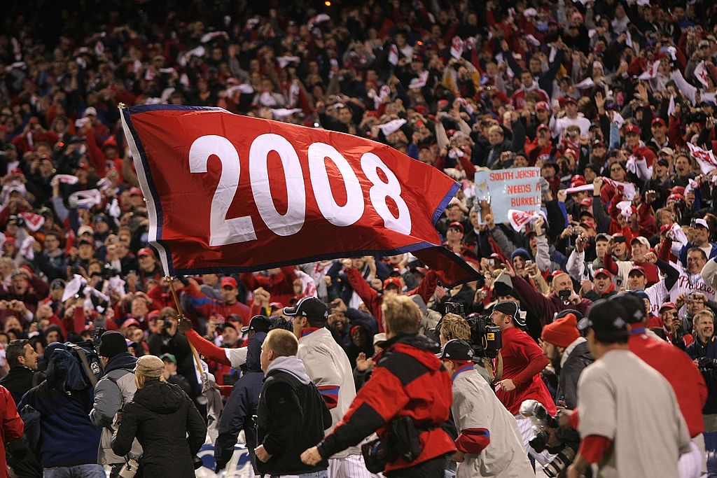 Citizens Bank Park crowd after the Philadelphia Phillies won the World Series in 2008